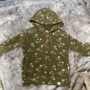LuLu and Roo Palm leaf crown button hoodie